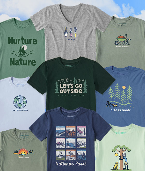 Nature-inspired tees.