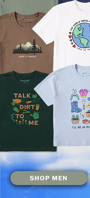 Men's tees inspired by nature.