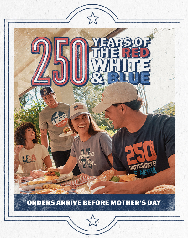 250 years of red, white, and blue.