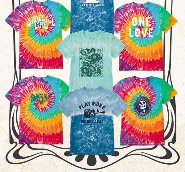 First drop of new tie-dye tees. Limited quantities available.