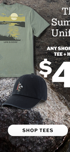 Tee and hat for $40. Shop tees.