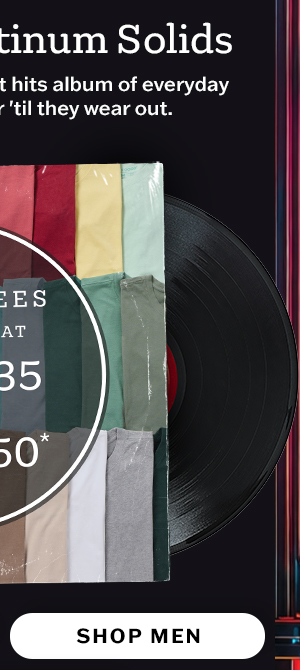 Certified platinum solids. 2 for $35, 3 for $50. Shop men.