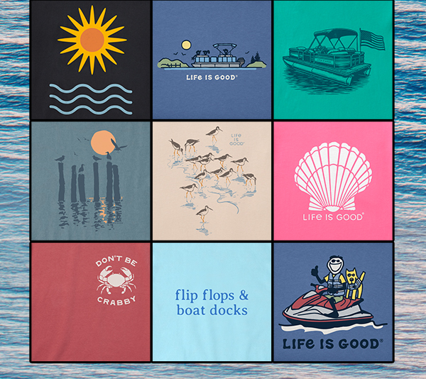Beach tees.
