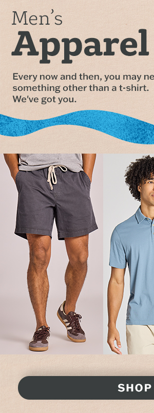 Men's apparel.