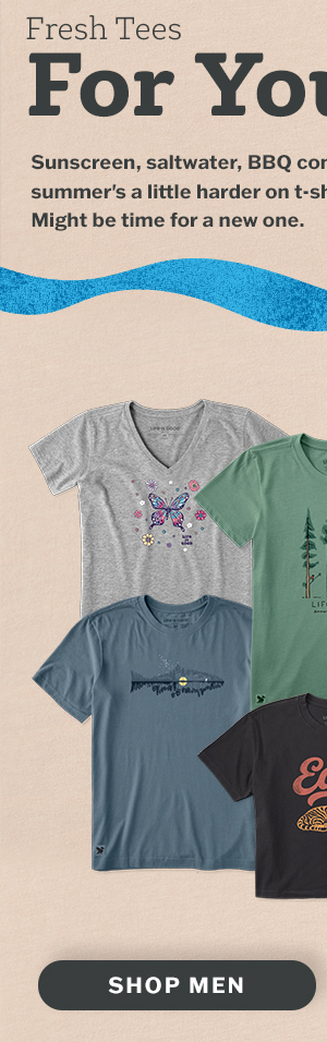 Fresh tees for you. Shop men.