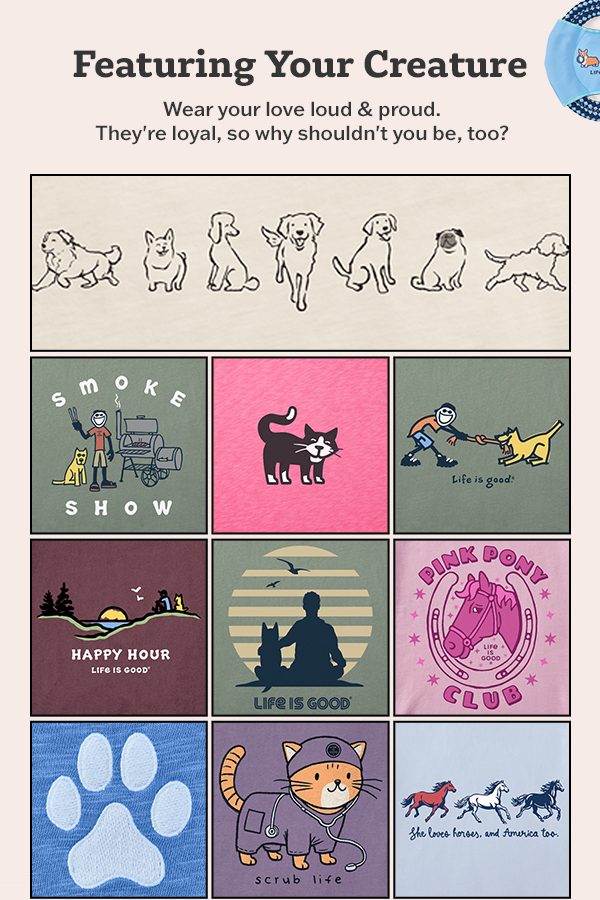 Tees featuring pets and animals.
