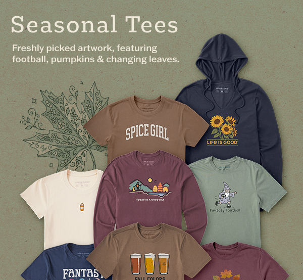 Seasonal tees.