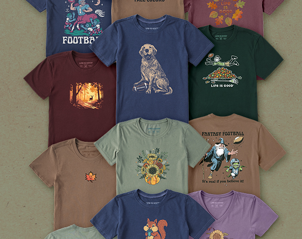 Shop seasonal tees.