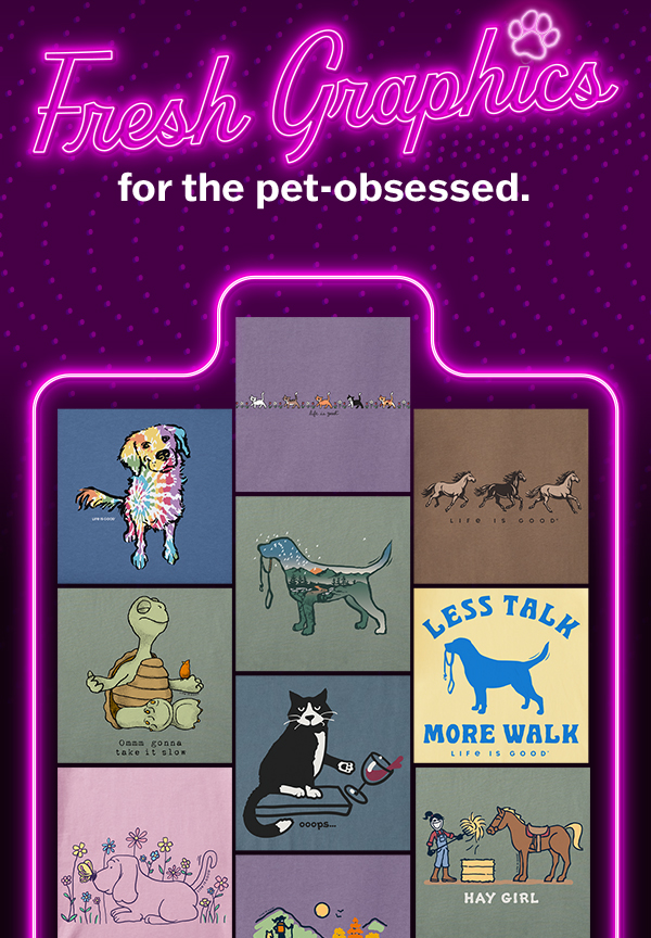 Fresh graphics for the pet-obsessed.
