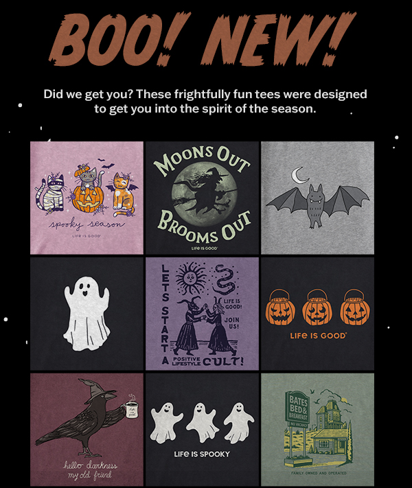 These frightfully fun tees were designed to get you into the spirit of the season.