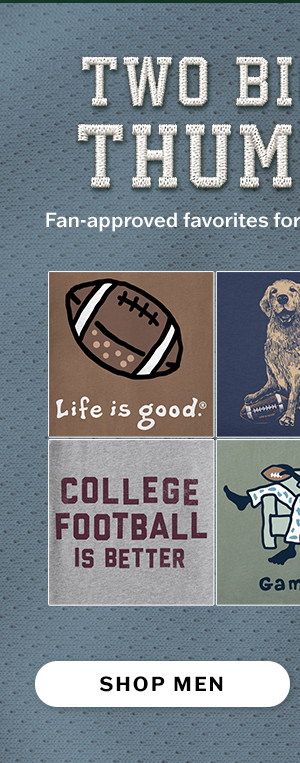 The big foam thumbs up. Shop men's football tees.