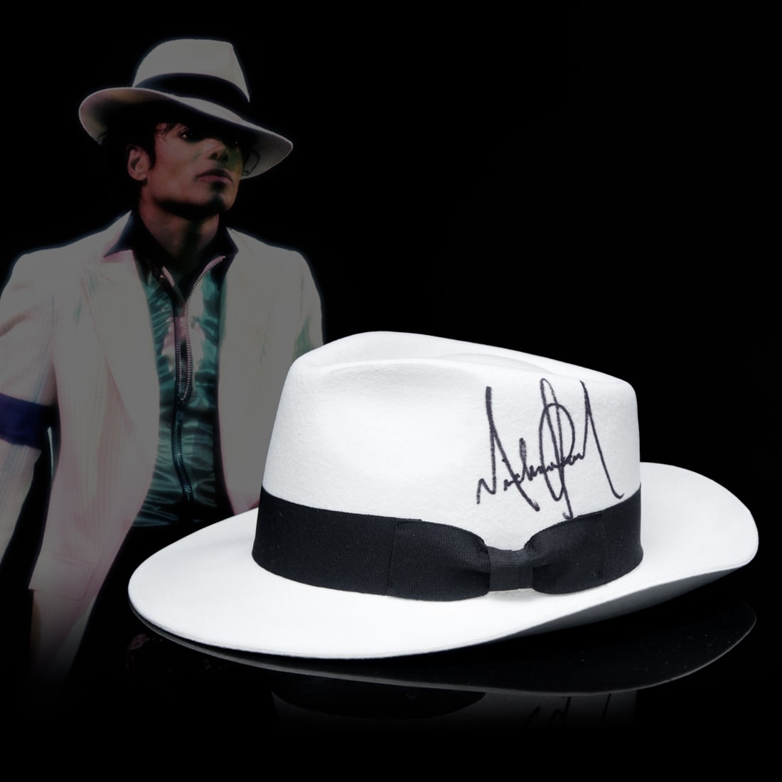 Exquisite Michael Jackson Signed White Fedora 8211 A Historic Artifact