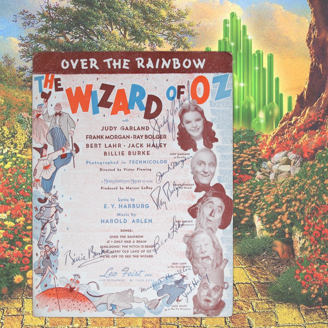 The Wizard of Oz Sheet Music Booklet with Original Cast Signatures