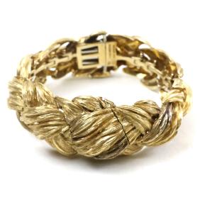 David Webb Gold Weave Watch Bracelet