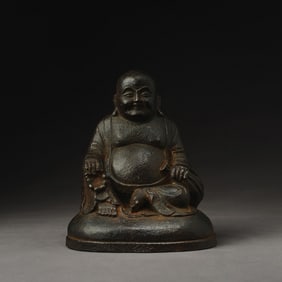 Japan Showa Period Cast Iron Buddha Statue - Sakyamuni Buddha