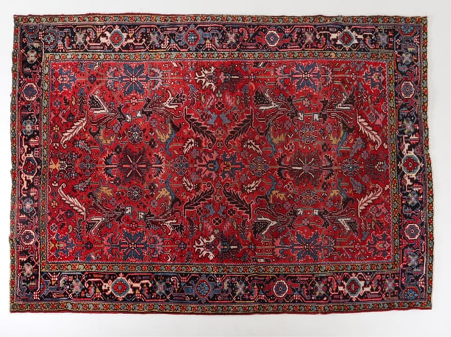 ANTIQUE PERSIAN HERIZ RUG