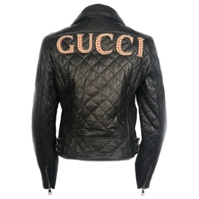 Gucci Brown Leather Moto Jacket