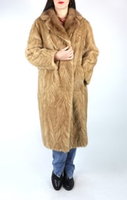 Beige Mink Fur Coat