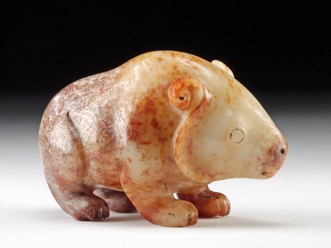 Chinese Nephrite Jade Boar / Bear Figurine