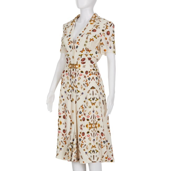 Alexander McQueen obsession print dress