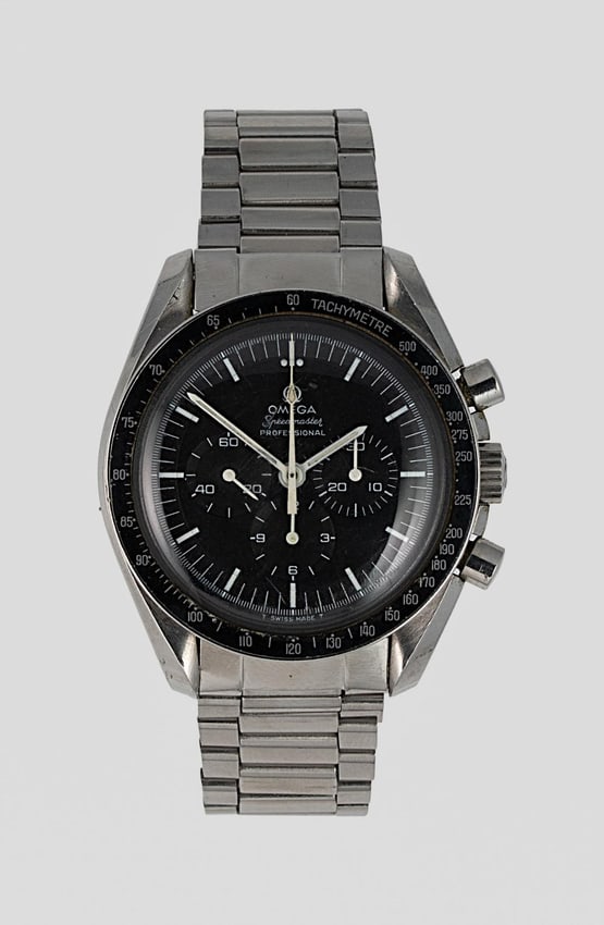 Omega - A steel 'Speedmaster Moonwatch' chronograph wristwatch,