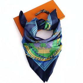 Hermes Grande Tenue Silk Scarf 89x89