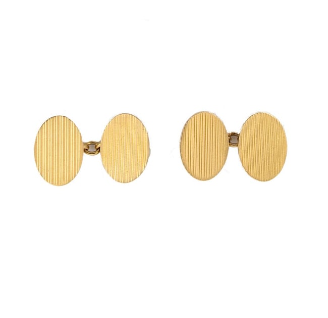 A pair of 18ct gold early 20th century cufflinks,