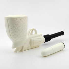 Gun Meerschaum Pipe with Bullet Shaped Tamper