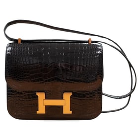 Hermes Black Crocodile Constance Bag