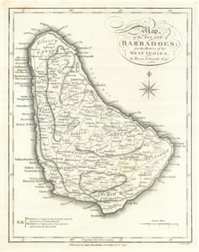 Antique Maps Prints West Indies, Caribbean