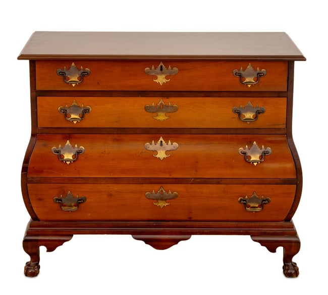 Dutch Style Mahogany Bombe Chest of Drawers