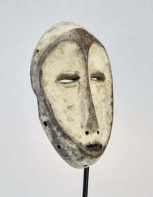 Beautiful Lega Idimu Bearded Mask Bwami Congo African Tribal Art mc 1857