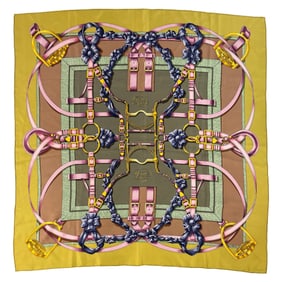 Vintage Hermès Paris Henri d’Origny Grand Manege Silk Scarf 90 CM