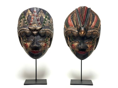 Javanese Wayang Topeng Masks (2) - Java, Indonesia