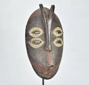 Bembe Nice zoomorphic initiation owl mask Congo Drc African Tribal Art MC 1871