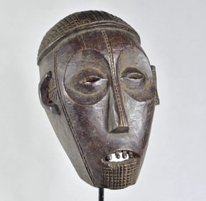 Large Anthropomorphic Ngbaka Ubangi wooden Face Mask African Tribal Art MC 1887