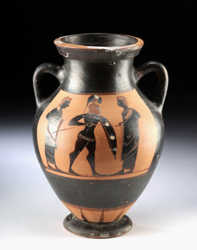 Exhibited Attic Black-Figure Amphora, ex-Sotheby's