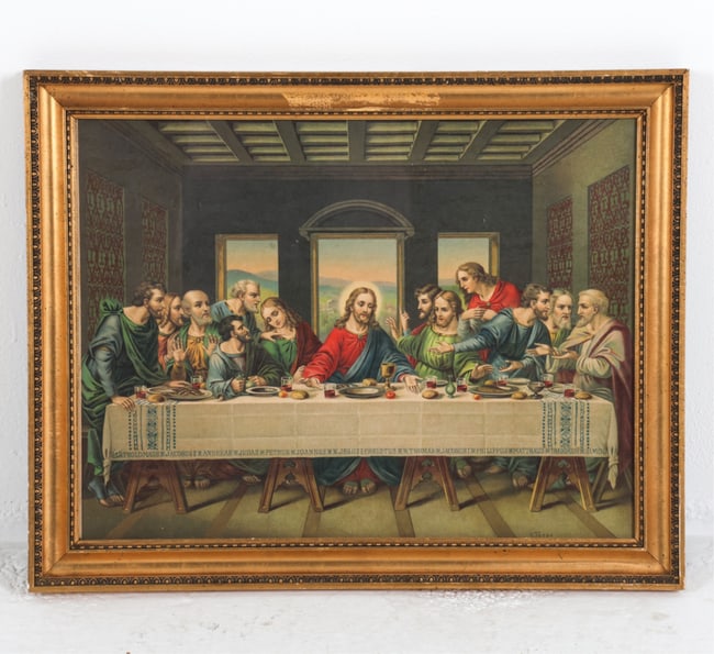 R. TESAR AFTER DA VINCI 'THE LAST SUPPER' PRINT