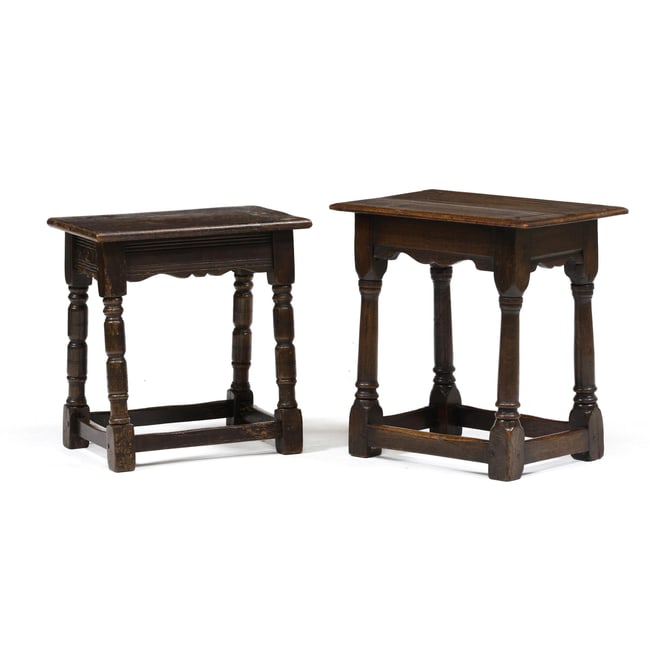 Two Jacobean Style Joint Stools