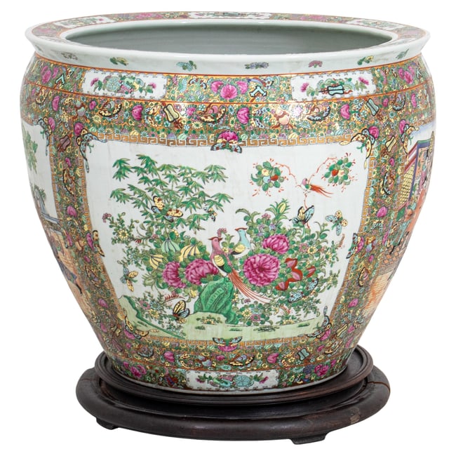 Chinese Rose Medallion Porcelain Jardiniere