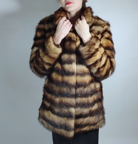 German Sable Fur Jacket EU: L; US: 14