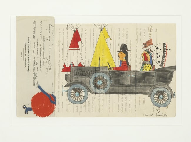 Michael Horse, Untitled (Ledger Drawing)