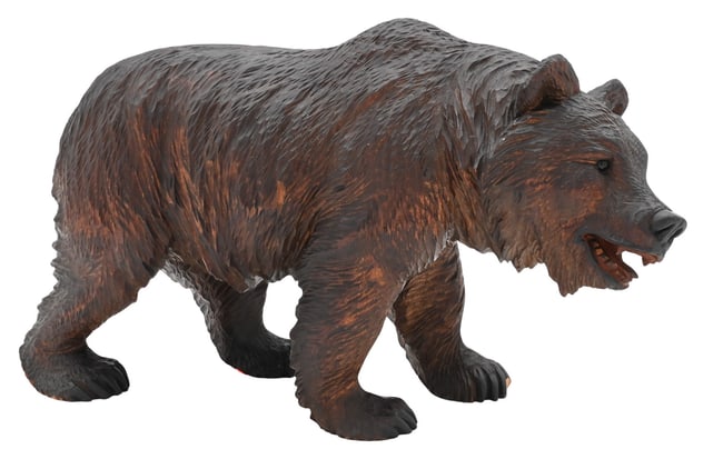 Finely Carved Black Forest Bear (Early 20th Century)