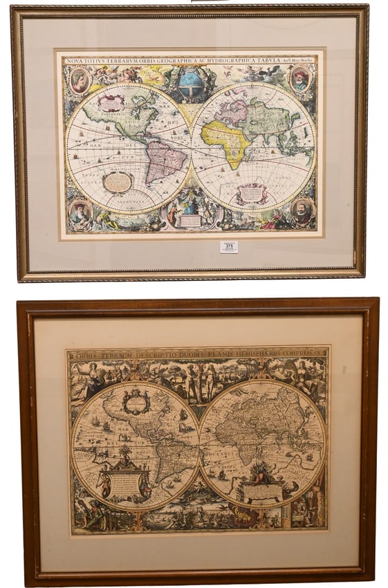 Three Framed Map Engravings