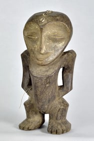 African Art Large Anthropomorphic Figure Statue Sculpture Congo DRC Lega Tribe