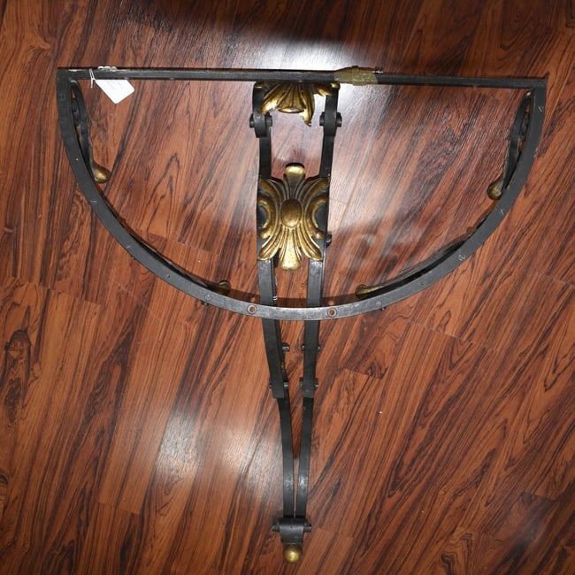 Demilune Wrought Iron Hall Table