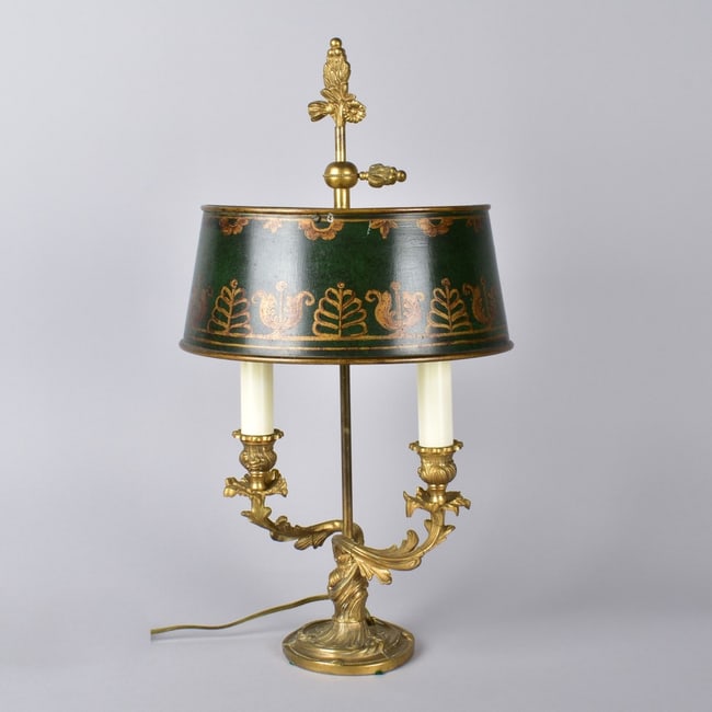 French Louis XVI Style Gilt Bronze Bouliette Lamp