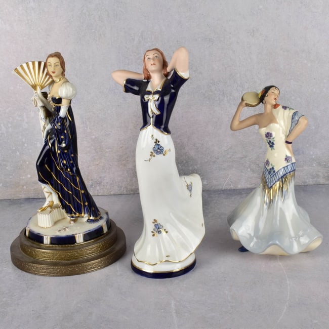 Royal Dux Porcelain Dancing Figurines