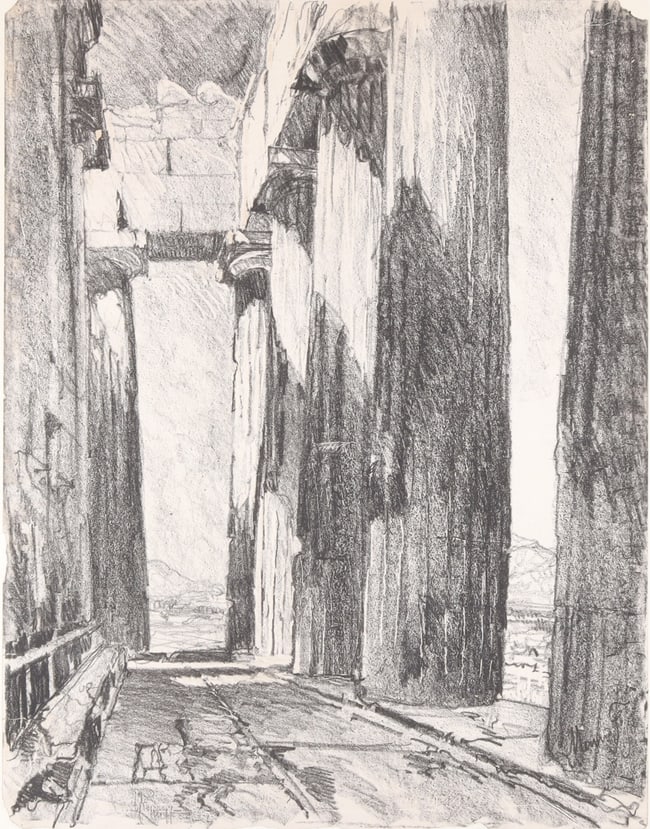 Joseph Pennell - Parthenon - Drawing