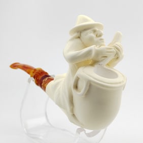 Wizard with Cauldron Meerschaum Pipe